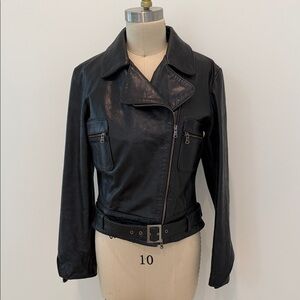 Germano Zama Black Leather Jacket